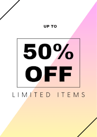 up to 50 % off limited items